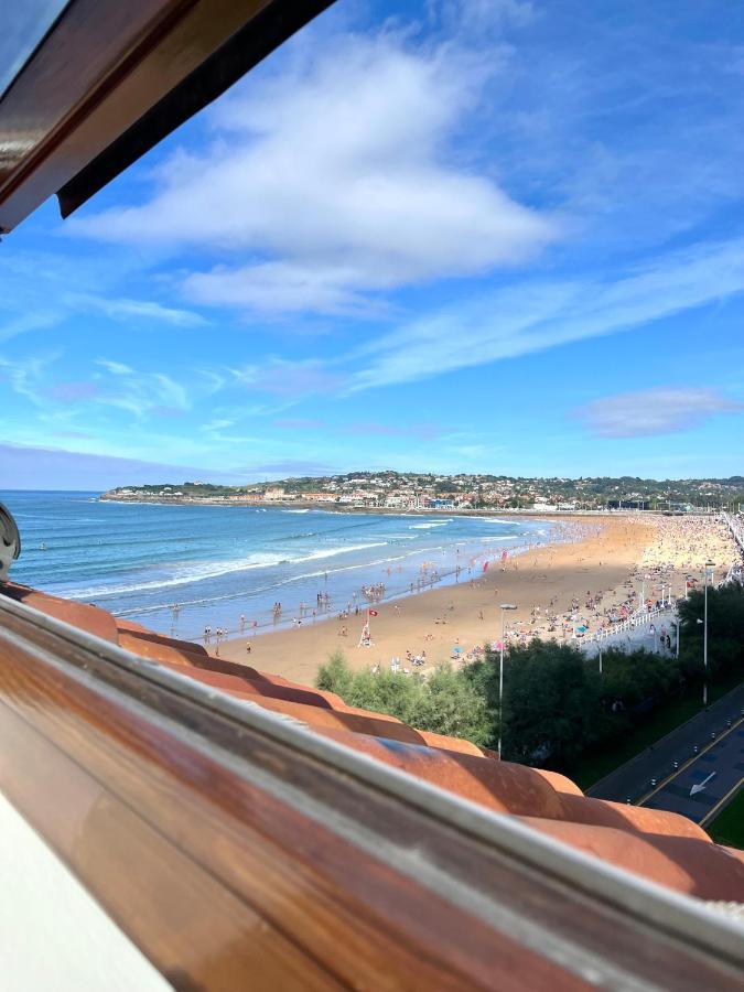 Atico Primera Linea Playa De San Lorenzo Gijón Eksteriør billede